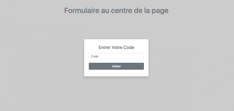 Comment faire un formulaire centré dans la page avec HTML et CSS